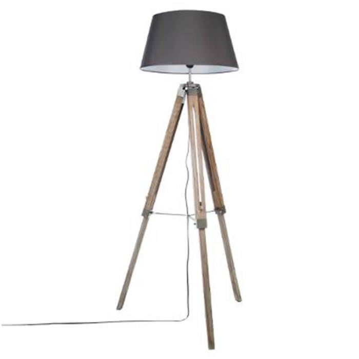 Lampadaire gris bois