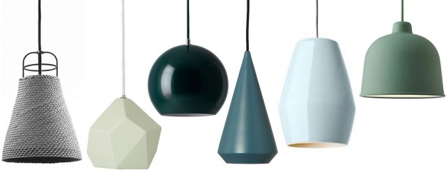 Lampe de chevet bleu vert