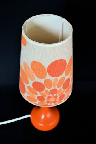 Lampe de chevet orange pop