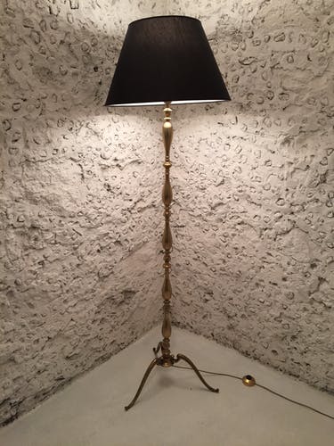 Lampadaire laiton vintage