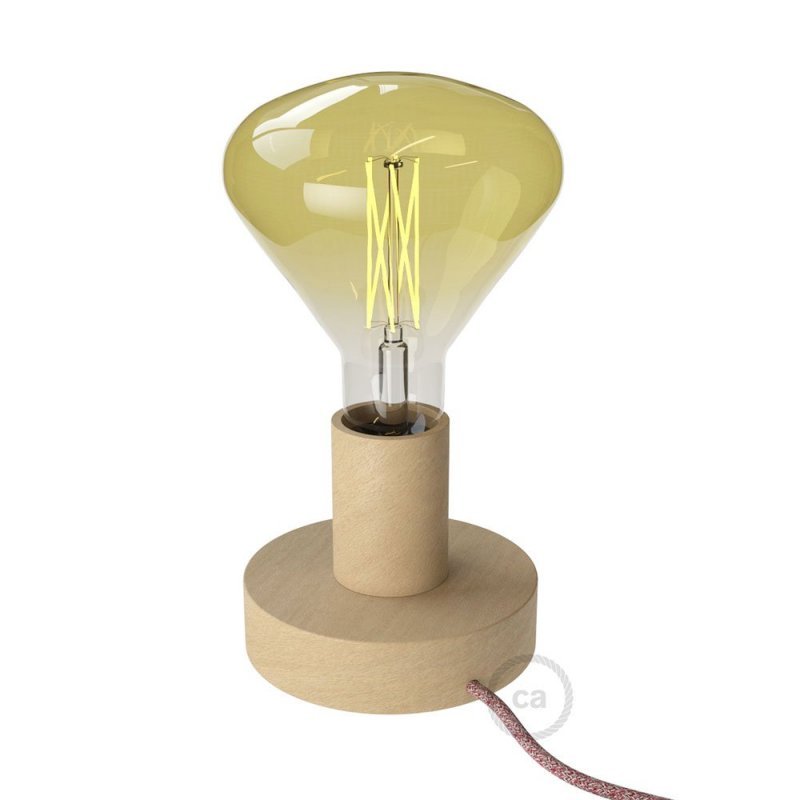 Lampe de chevet en bois naturel