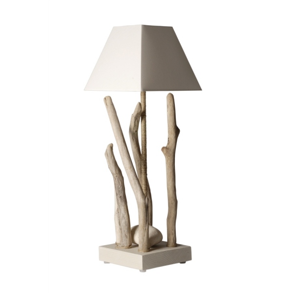 Lampadaire design bois salon