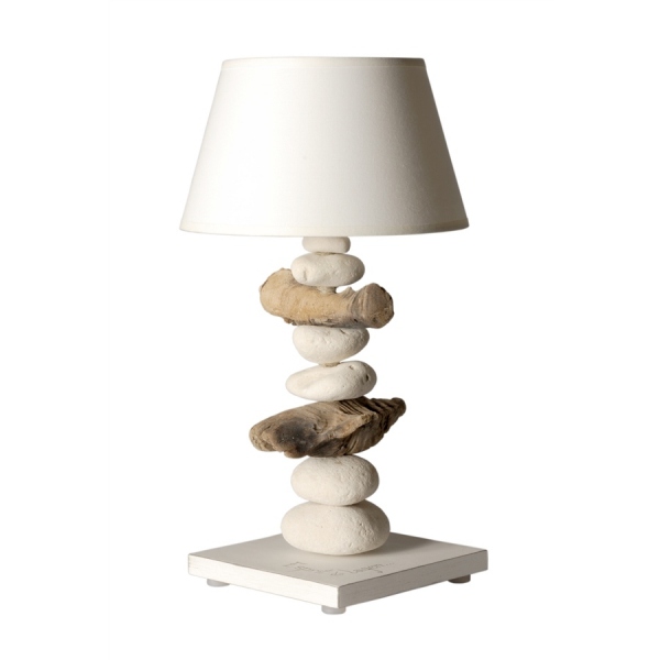 Lampe de chevet bois flotte