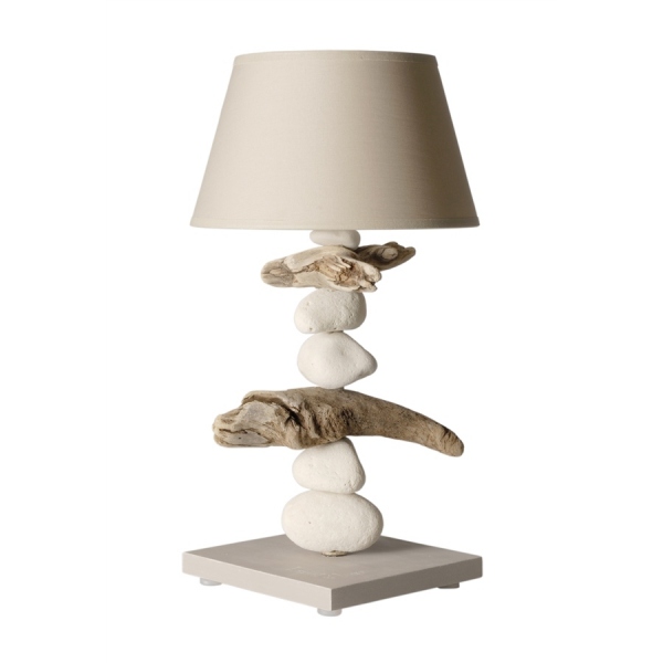 Lampe de chevet rondin de bois