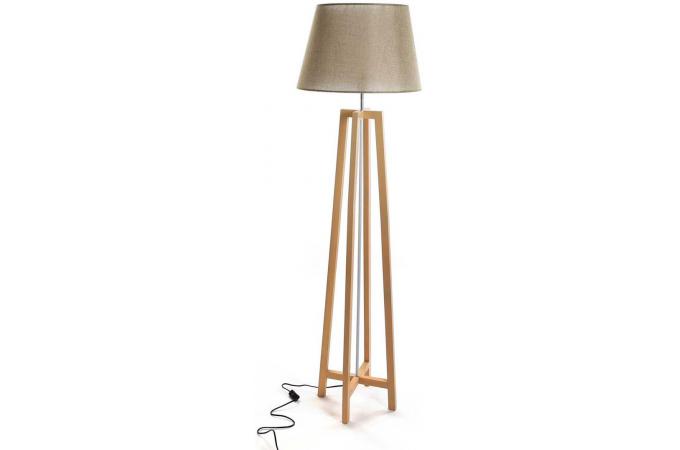 Lampadaire bois pas cher
