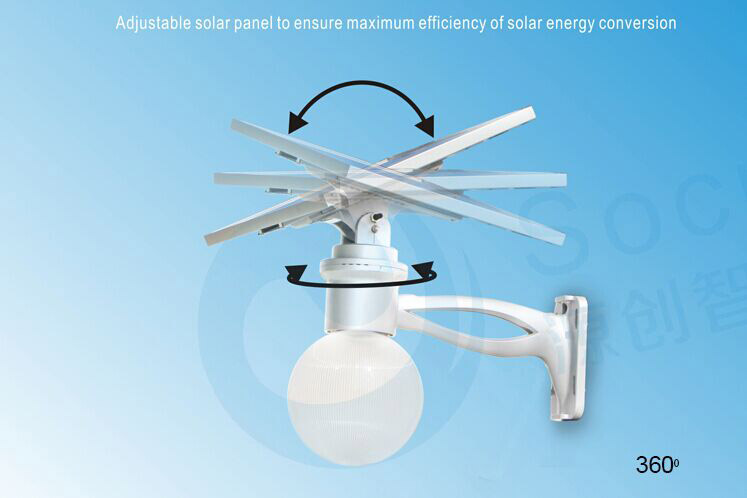 Lampadaire solaire puissant