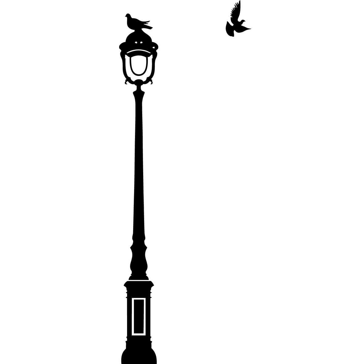 Dessin lampadaire parisien