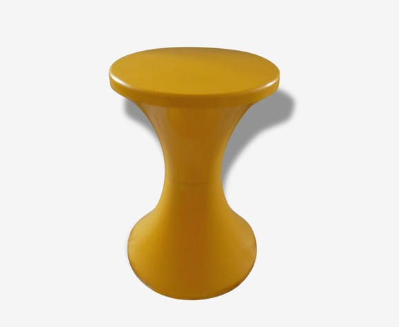 Lampe de chevet orange a frange annee 70