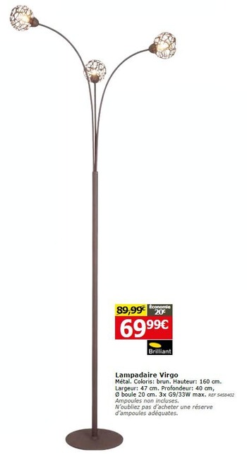 Lampadaire virgo