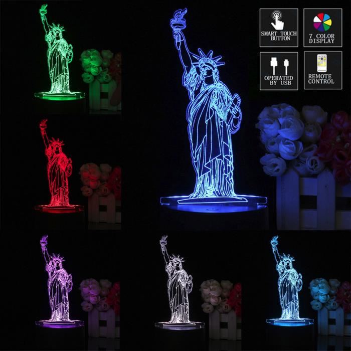 Lampe de chevet avec statue
